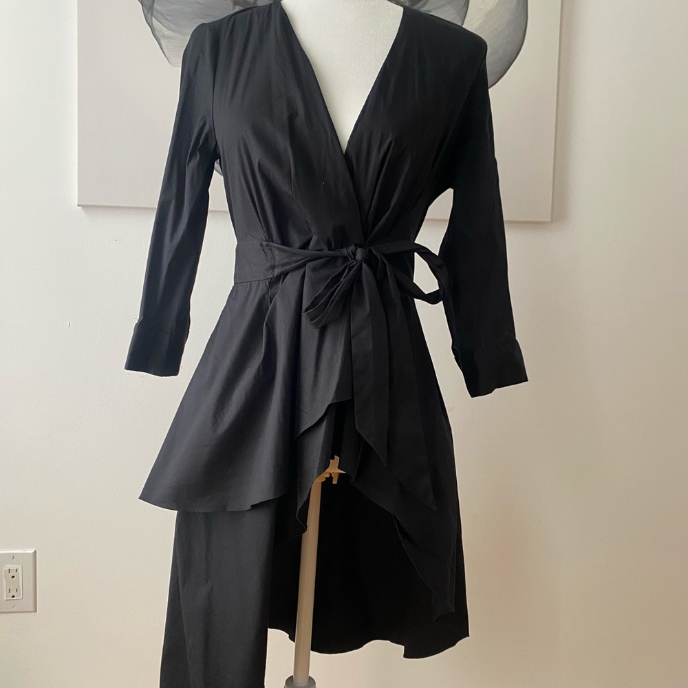 Zara asymmetric tunic with bow